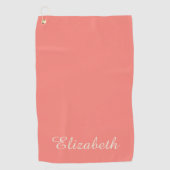 Serviette De Golf Simple Élégant Moderne Chic Monogrammé (Devant)