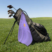 Serviette De Golf Simple Fleur Violette sur Croix Moderne (Vert)