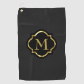 Serviette De Golf Simple Golden Monogram Golf Towne (Devant)