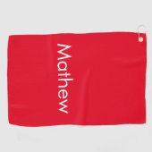 Serviette De Golf simple initial letter monogram add your name lett (Horizontal)
