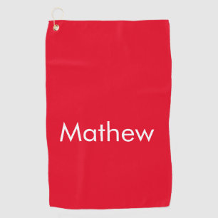 Serviette De Golf simple initial letter monogram add your name lett