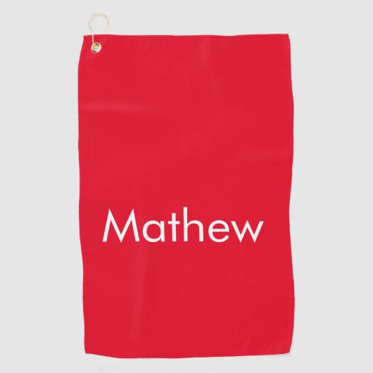 Serviette De Golf simple initial letter monogram add your name lett (Devant)