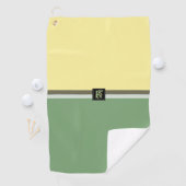 Serviette De Golf Simple Jaune clair et Asperges Vert Deux Tons (En situation)