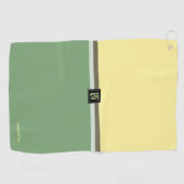 Serviette De Golf Simple Jaune clair et Asperges Vert Deux Tons (Horizontal)