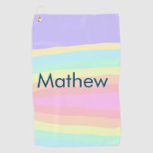 Serviette De Golf simple lettre initiale monogramme ajouter votre no (Devant)