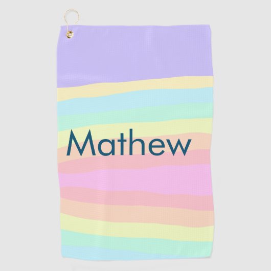 Serviette De Golf simple lettre initiale monogramme ajouter votre no (Devant)