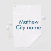 Serviette De Golf simple lettre initiale monogramme ajouter votre no (En situation)