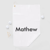 Serviette De Golf simple lettre initiale monogramme ajouter votre no (En situation)