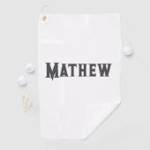 Serviette De Golf simple lettre initiale monogramme ajouter votre no (En situation)