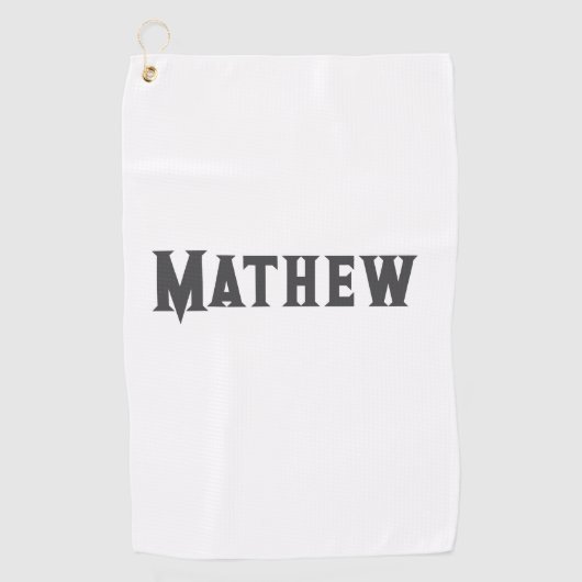 Serviette De Golf simple lettre initiale monogramme ajouter votre no (Devant)