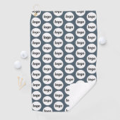 Serviette De Golf Simple Logo Pattern Business Charcoal Gray (En situation)