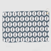 Serviette De Golf Simple Logo Pattern Business Charcoal Gray (Horizontal)