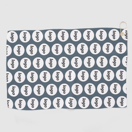 Serviette De Golf Simple Logo Pattern Business Charcoal Gray (Horizontal)