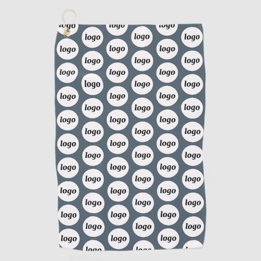 Serviette De Golf Simple Logo Pattern Business Charcoal Gray (Devant)