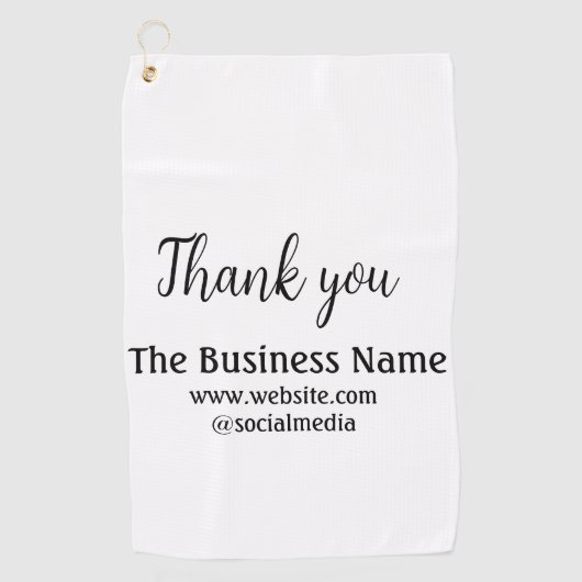 Serviette De Golf Simple merci d'ajouter des détails de nom d'entrep (Devant)