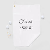 Serviette De Golf Simple minimal ajouter nom acclamations couple nom (En situation)