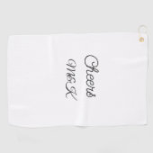 Serviette De Golf Simple minimal ajouter nom acclamations couple nom (Horizontal)