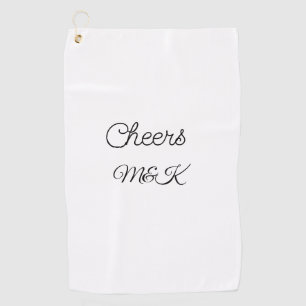 Serviette De Golf Simple minimal ajouter nom acclamations couple nom