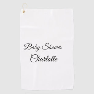 Serviette De Golf SIMPLE MINIMAL.CUTIE AJOUTEZ NOM BÉBÉ Baby shower 
