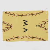 Serviette De Golf Simple monogramme ajouter votre nom lettre man min (Horizontal)