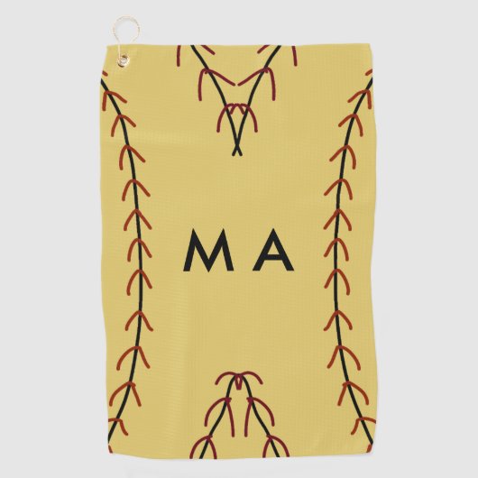 Serviette De Golf Simple monogramme ajouter votre nom lettre man min (Devant)