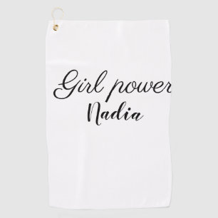Serviette De Golf simple pouvoir minimal des filles ajouter le nom t