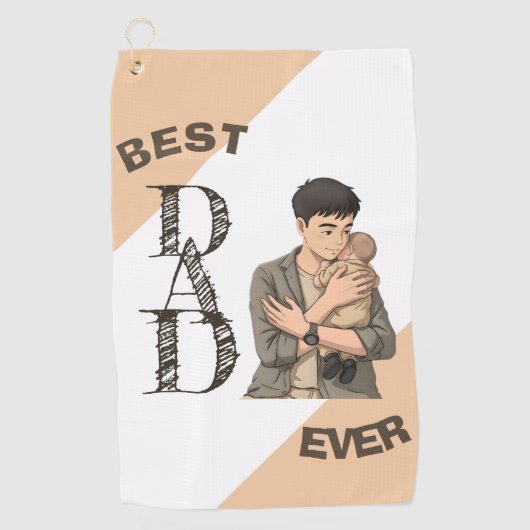 Serviette De Golf Simple Premier Papa Anime Style (Devant)