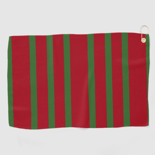 Serviette De Golf Simplement rouge et vert Joyeux motif de Noël (Horizontal)