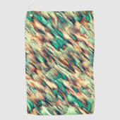 Serviette De Golf Simulation rocheuse ou stalagmite en vert à sépia (Devant)