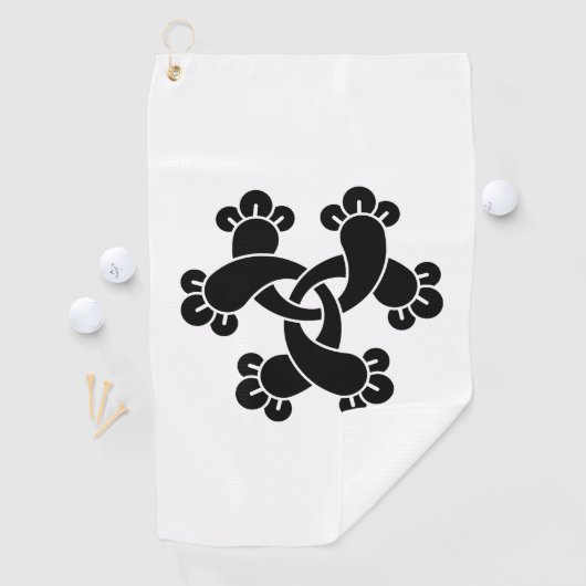 Serviette De Golf Six clous d'entrelacement (En situation)