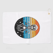 Serviette De Golf Skeleton équitation moto (Horizontal)