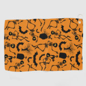 Serviette De Golf Skeletons d'Halloween Macabre Dance (Horizontal)