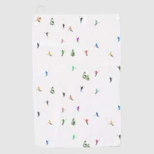 Serviette De Golf Ski alpin d'hiver Ski Ski Ski Motif