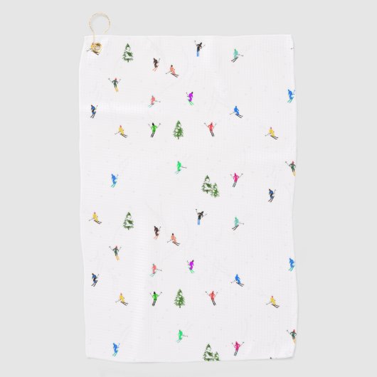 Serviette De Golf Ski alpin d'hiver Ski Ski Ski Motif (Devant)