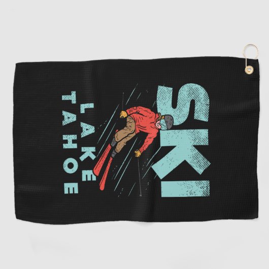 Serviette De Golf Ski Lake Tahoe (Horizontal)