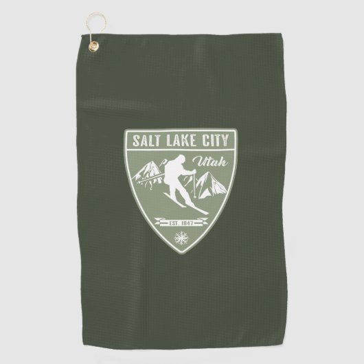 Serviette De Golf Ski Salt Lake City Utah (Devant)