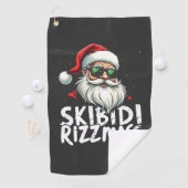 Serviette De Golf Skibidi Rizzmas Funny Gen Alpha Slang Noël (En situation)