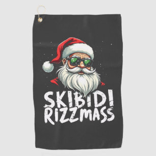 Serviette De Golf Skibidi Rizzmas Funny Gen Alpha Slang Noël