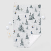 Serviette De Golf Skieurs alpins et yétis cachés - Ski alpin (En situation)