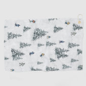 Serviette De Golf Skieurs alpins et yétis cachés - Ski alpin (Horizontal)