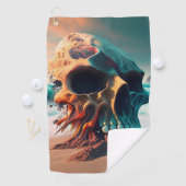 Serviette De Golf Skull on the beach (En situation)