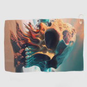 Serviette De Golf Skull on the beach (Horizontal)
