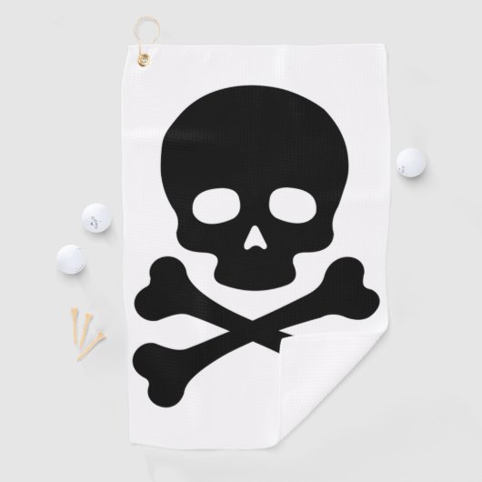 Serviette De Golf Skulls Bones (En situation)