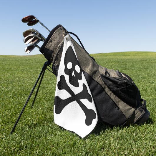 Serviette De Golf Skulls Bones (Vert)