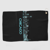 Serviette De Golf Skyline de Chicago (Horizontal)