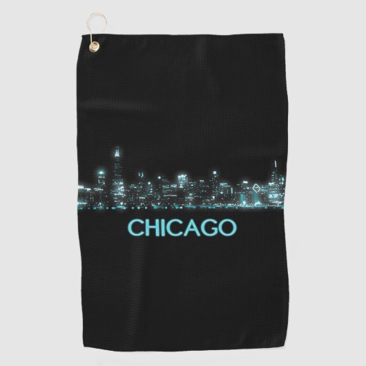 Serviette De Golf Skyline de Chicago (Devant)