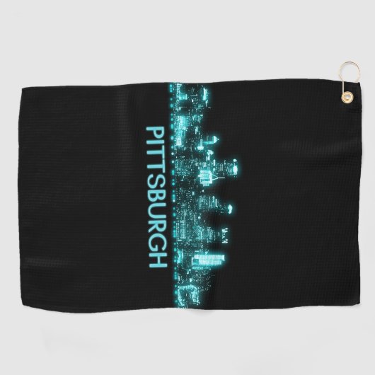 Serviette De Golf Skyline de Pittsburgh (Horizontal)