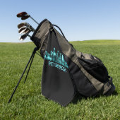 Serviette De Golf Skyline de Pittsburgh (Vert)