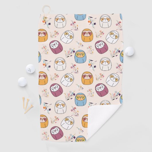 Serviette De Golf Sleepy Sloth (En situation)