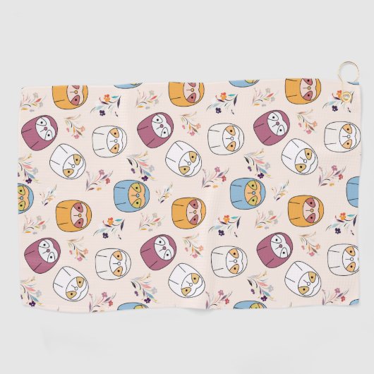 Serviette De Golf Sleepy Sloth (Horizontal)